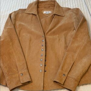 Chico's Camel Suede Blazer